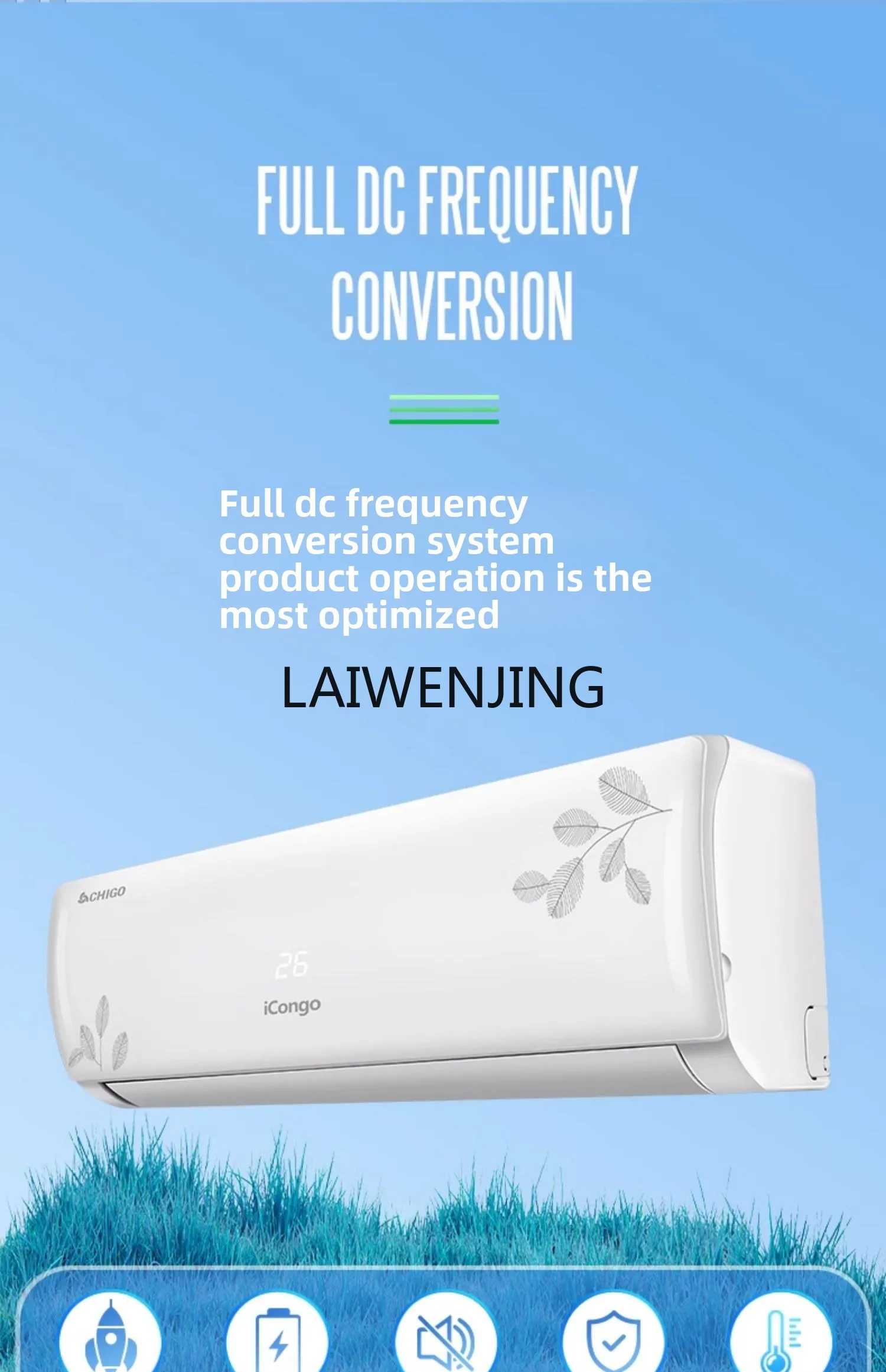 MJY household 1-horse wall-mounted machine constant frequency conversion first-class energy efficiency and energy saving 3