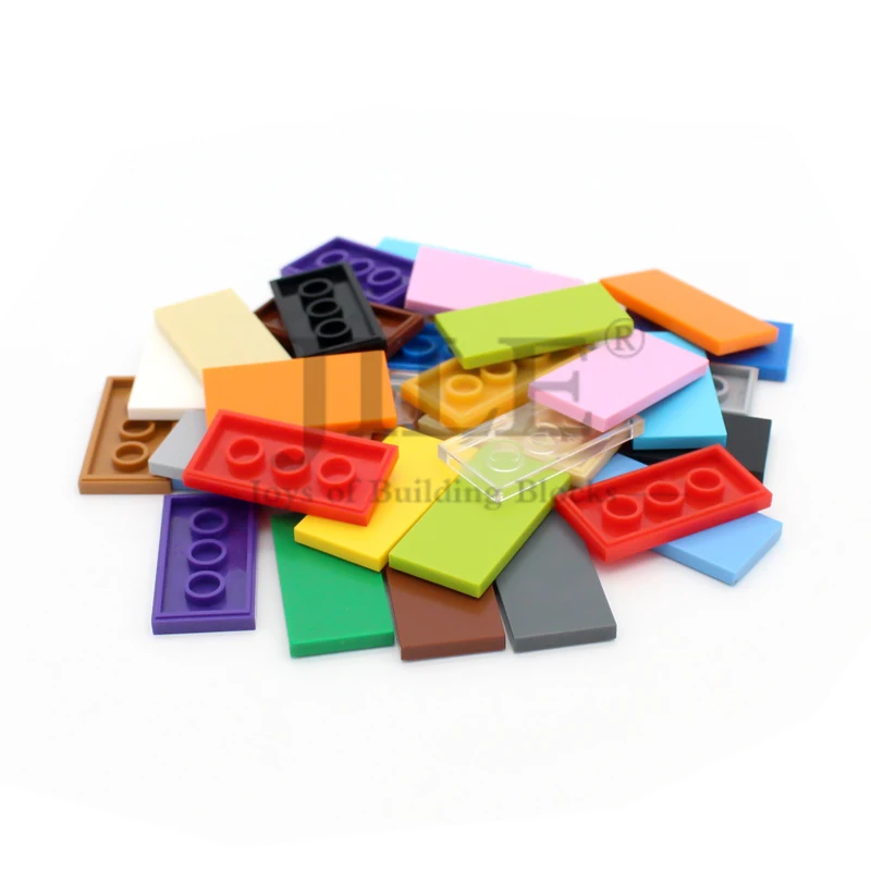 100개 모크 빌딩 블록 타일 2x4 87079 DIY 엘리그네인트 클래식 베이직 브릭 대량 호환 가능 조립 입자 장난감