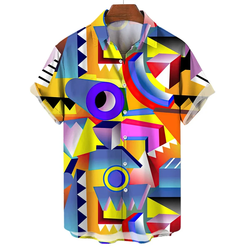 thumbnail image 1 of Camisas hawaianas de verano con estampado de frutas tropicales para hombre, blusas casuales de manga corta de gran tamaño a la moda para playa hawaiana para mujer, 1 of 5