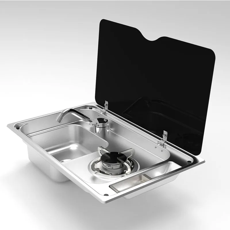 Gas stove with lid RV sink with lid hardware accessories for sink with lid 3