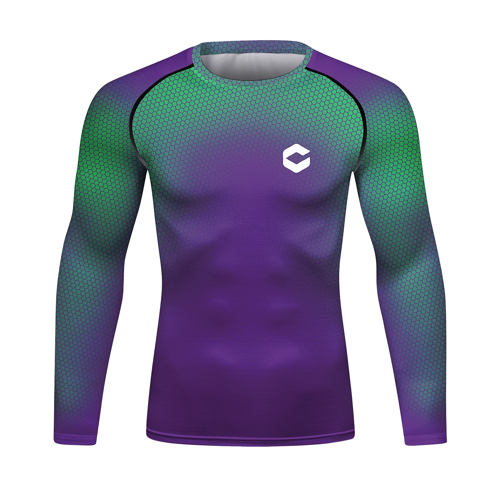 Cody Wholesale Top Sell Mma Rash Guard Custom Stylish Men's purple Compression Sportswear Bjj Rash Guard Running Sportsuits 6