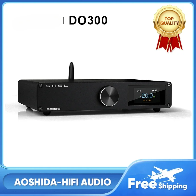 Smsl Do300 Audio Dac Es9039Mspro Do300 Mqa Cd Decoder Xmos Xu316 Dsd512 32Bit 768Khz Bluetooth 5.1 Ldac Xlr I2S + Telecomando