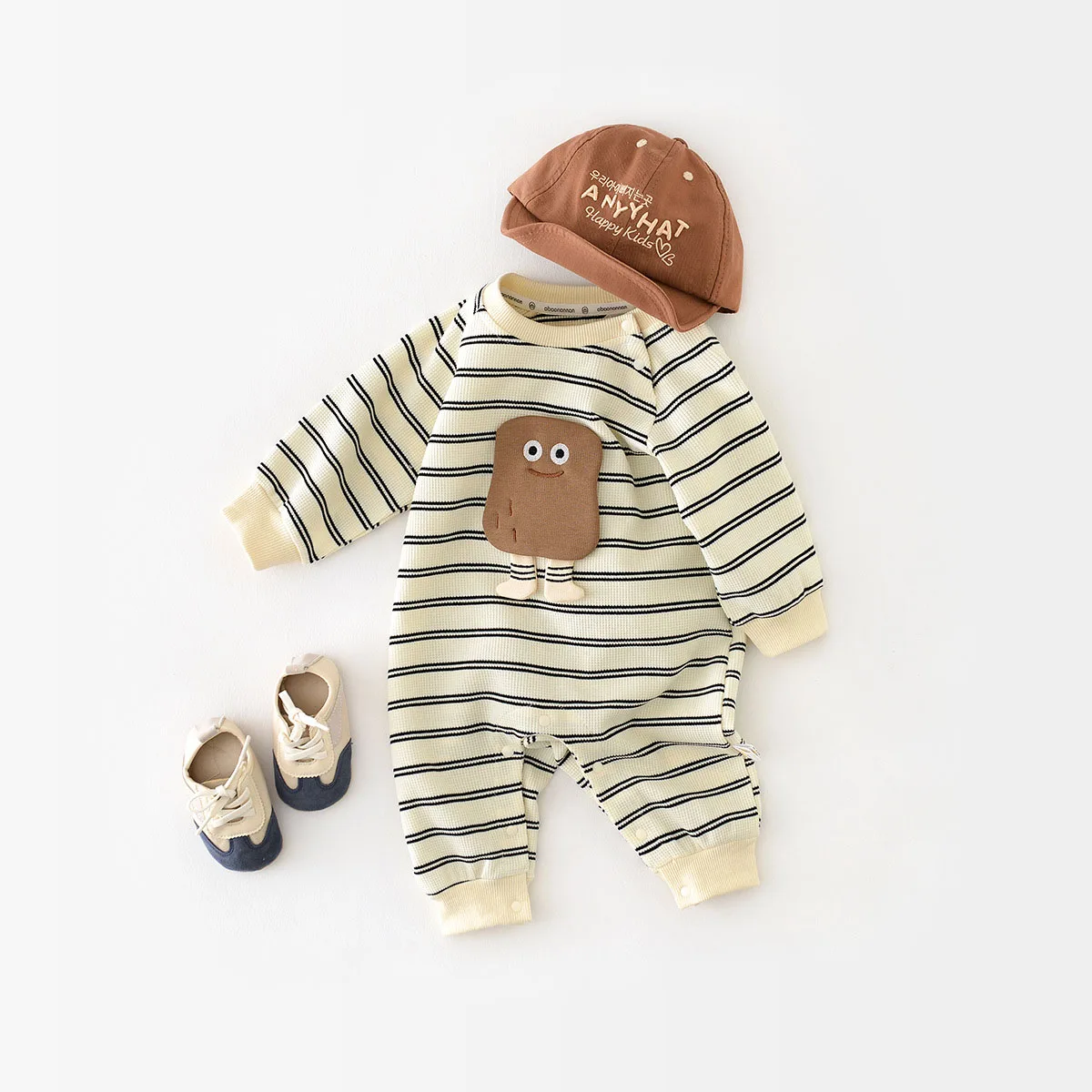 Cotton Baby Jumpsuit Rompers Long Sleeve Outfit for Spring