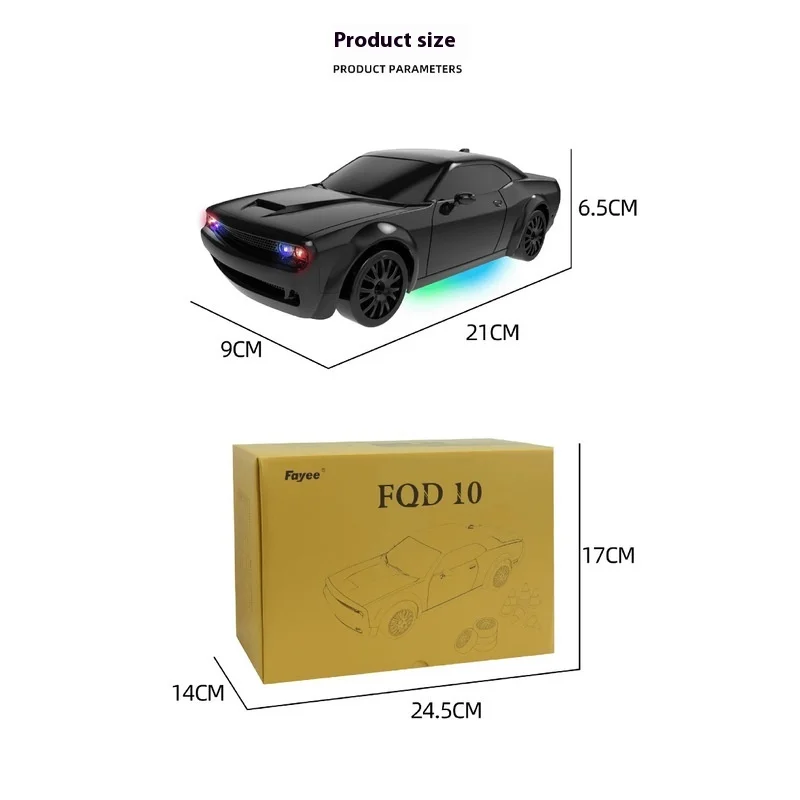 Fqd10 1/20 Challenger Remote Control Cars Fully Proportional 4wd Gyroscope Drift Cars Racing Simulation Model Kids Toys Gifts 5