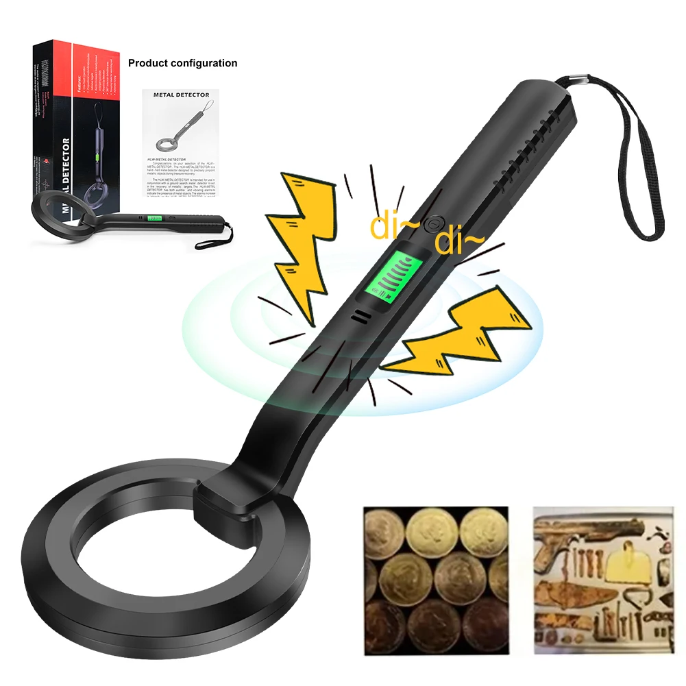 

Metal Detector Battery Operated High Accuracy Metal Detector with LCD Display Sound Vibration Alarm Low Voltage Indication