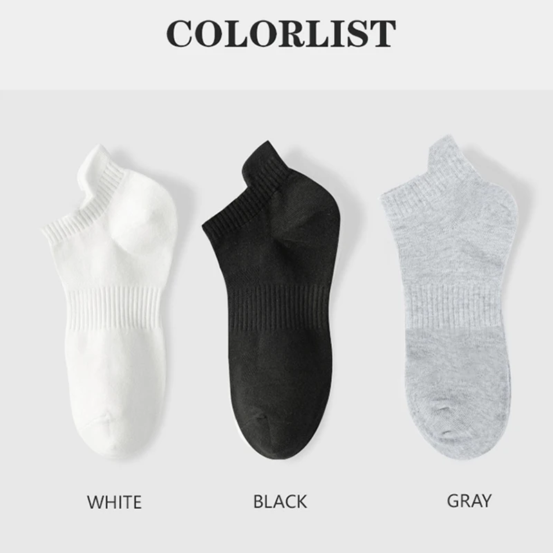 4/5 Pairs Men Sport Ankle Socks Casual Breathable Running Socks Plain Color Men Casual Low Cut Socks Four Season Business Socks