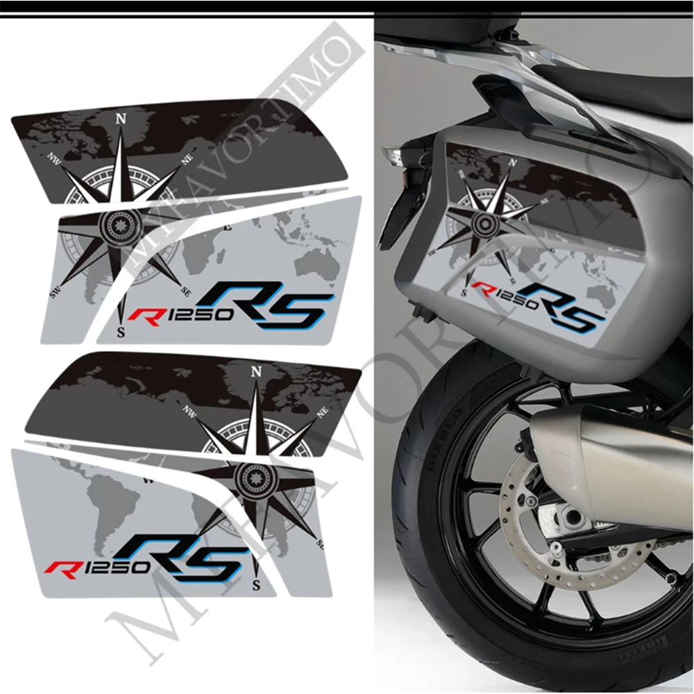 Motorcycle Stickers Decals Fairing Fender Tank Pad Protector Trunk Luggage Panniers Cases For BMW R1250RS R 1250 RS R1250
