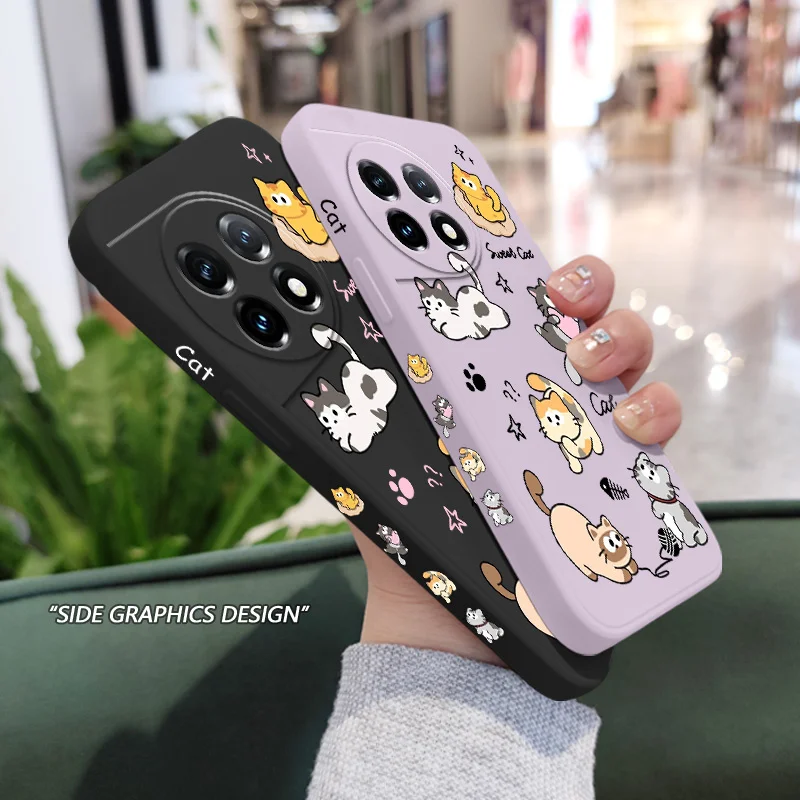 Cat String Ball Liquid Silicone Phone Case Cover