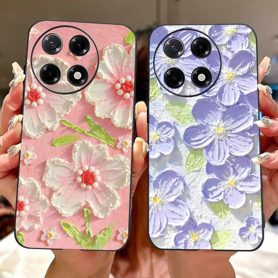 Sleek Black Silicon Soft TPU Phone Case - Modern Design Back Cover