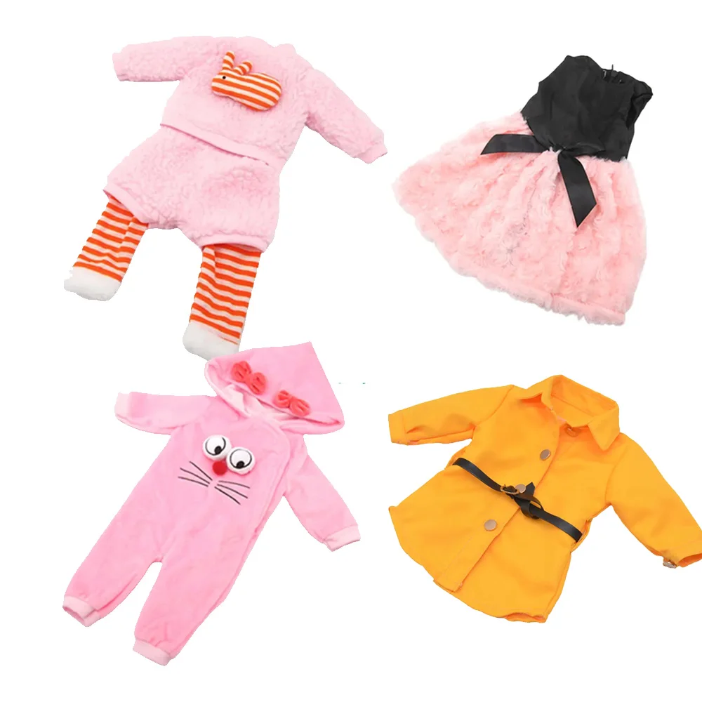 Doll clothes for 43 cm toy new born doll and American doll Casual crawling clothes baby Cartoon suits doll clothes barbie doll clothes