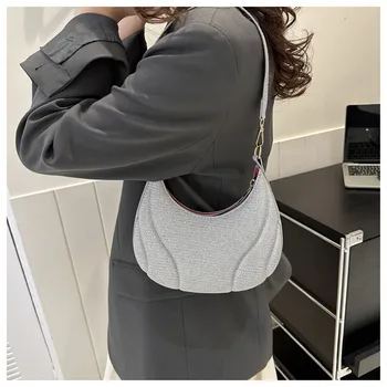 여성용 패션 토트백, Y2k 반짝이는 실버 숄더백, 클러치 지갑, 미니 이브닝 핸드백, 창의적인 선물, 파티 스타일리시