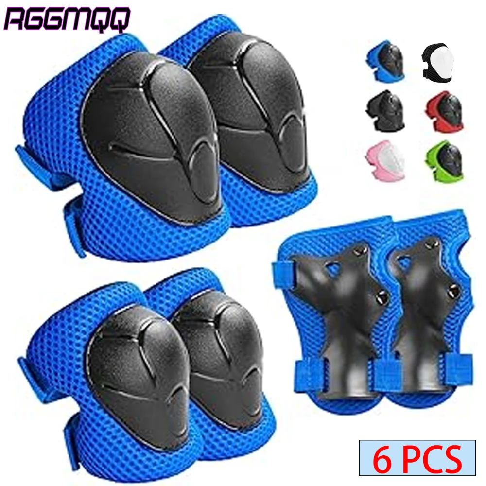 Kids Protective Gear Set, Knee and Elbow Pads with Wrist Guards 3 in 1