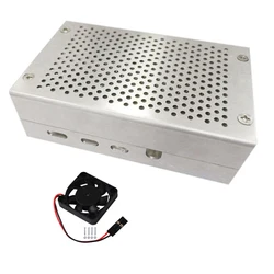 Raspberry Pi Aluminum Shell Case with Mesh Heat Dissipation (Case FAN B)