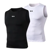 Men Running Tank Top Summer Sleeveless Shirt Elastic Compression Tanktop Male Top Gym Fitness Singlets Training Sport Vest Men 1