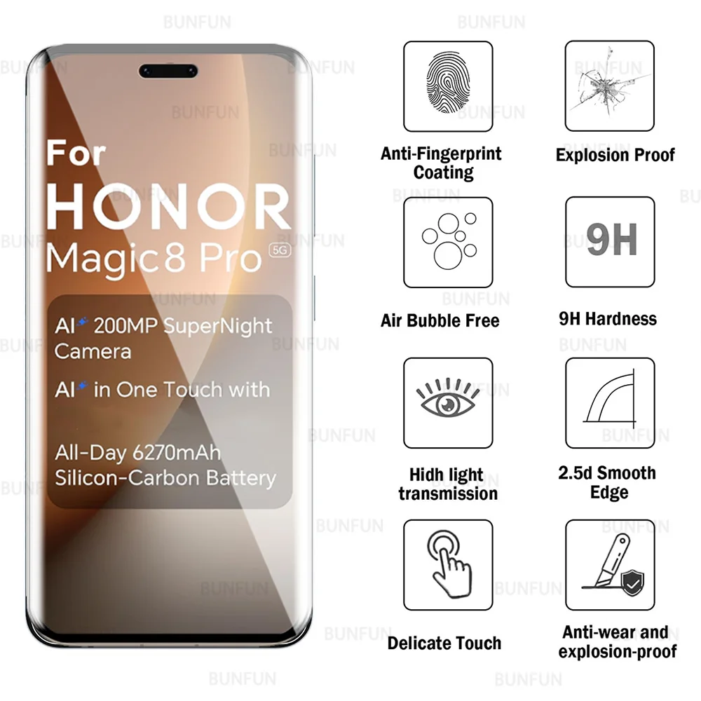 High-Quality Curved Tempered Glass Screen Protector - Pack of 2