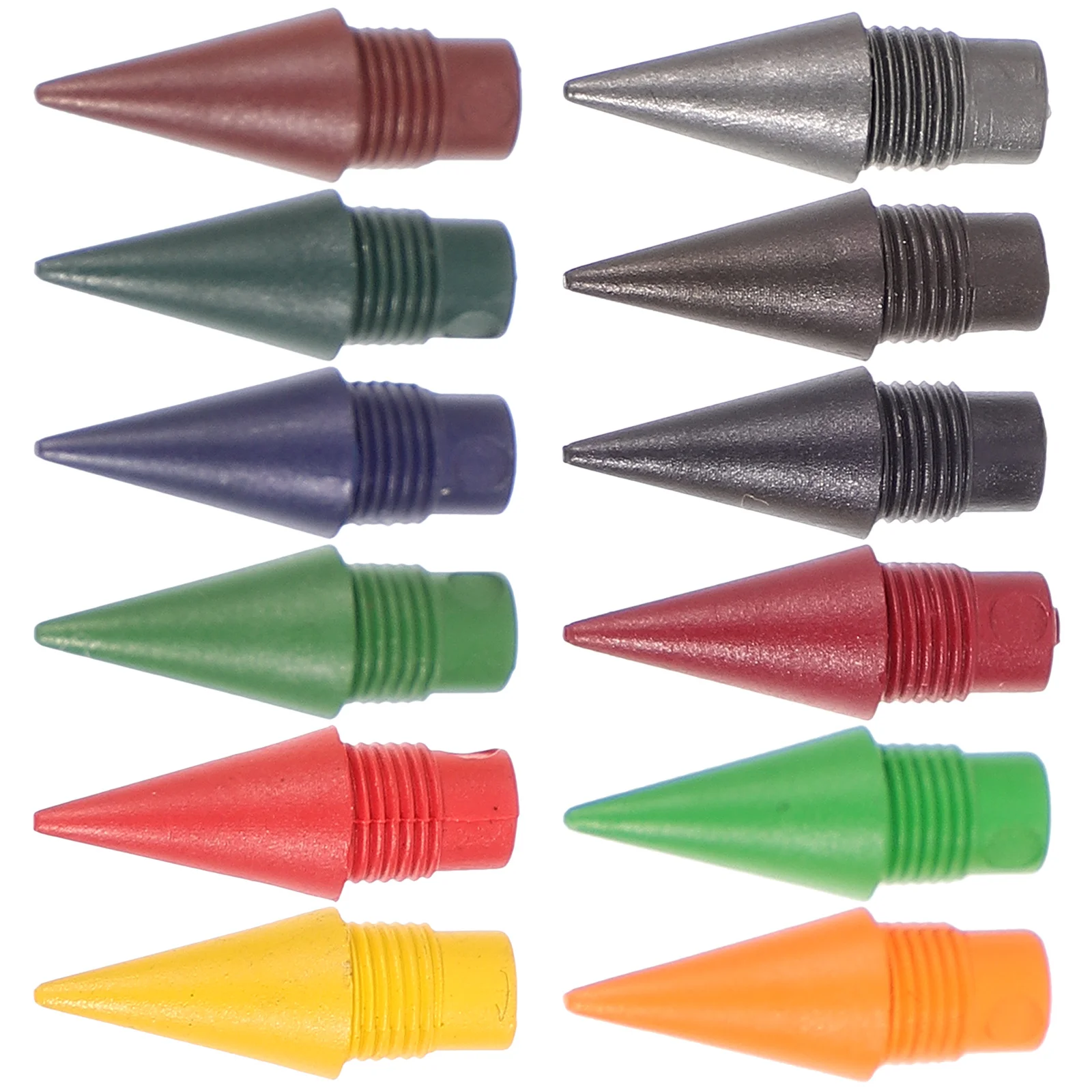 

12 Pcs Colored Pencil Tips Replacements Pencils Supplies Black Technology for School Graphene Heads Child Student Portable