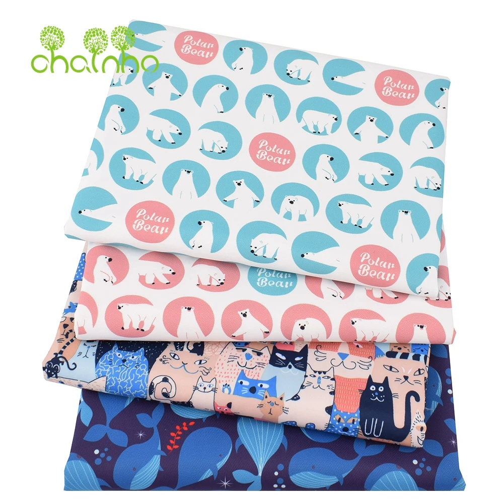 Chainho,Digital Printing Waterproof Fabric,DIY Quilting Sewing Material, Cute Cartoon Series,For Suitcase,Handbag,Tablecloth