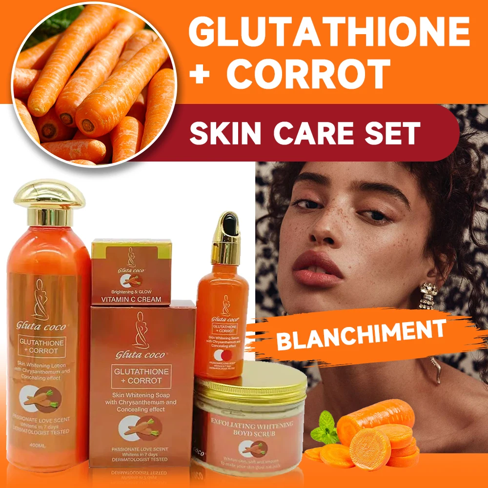Cosmetic Products Gluta Master Carrot Skin Lightening & Brighte Set Moisturising Maintaining Luster for glowing skin Dark Skin Care Brand