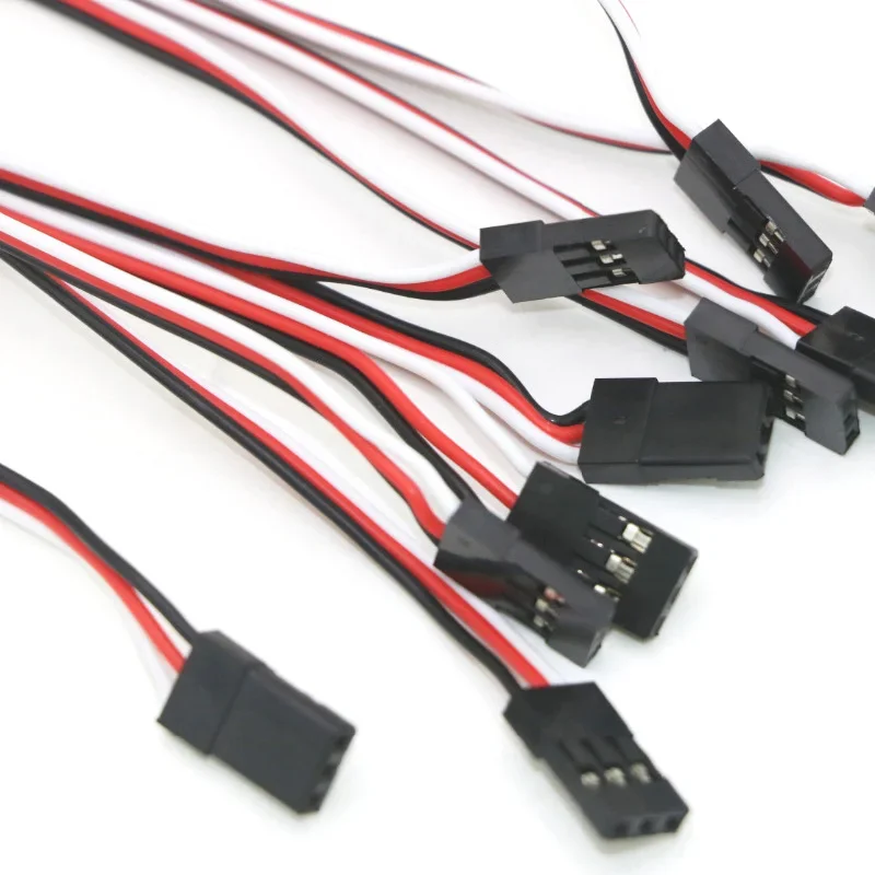 10pcs 100mm/150mm/200mm/300mm/500mm RC Servo Extension Cord Cable Wire Lead JR for Rc Helicopter Rc Drone
