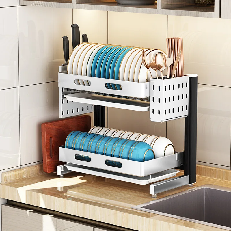 2023 Year New AOLIVIYA Kitchen Dish Storage Rack Countertop Wall