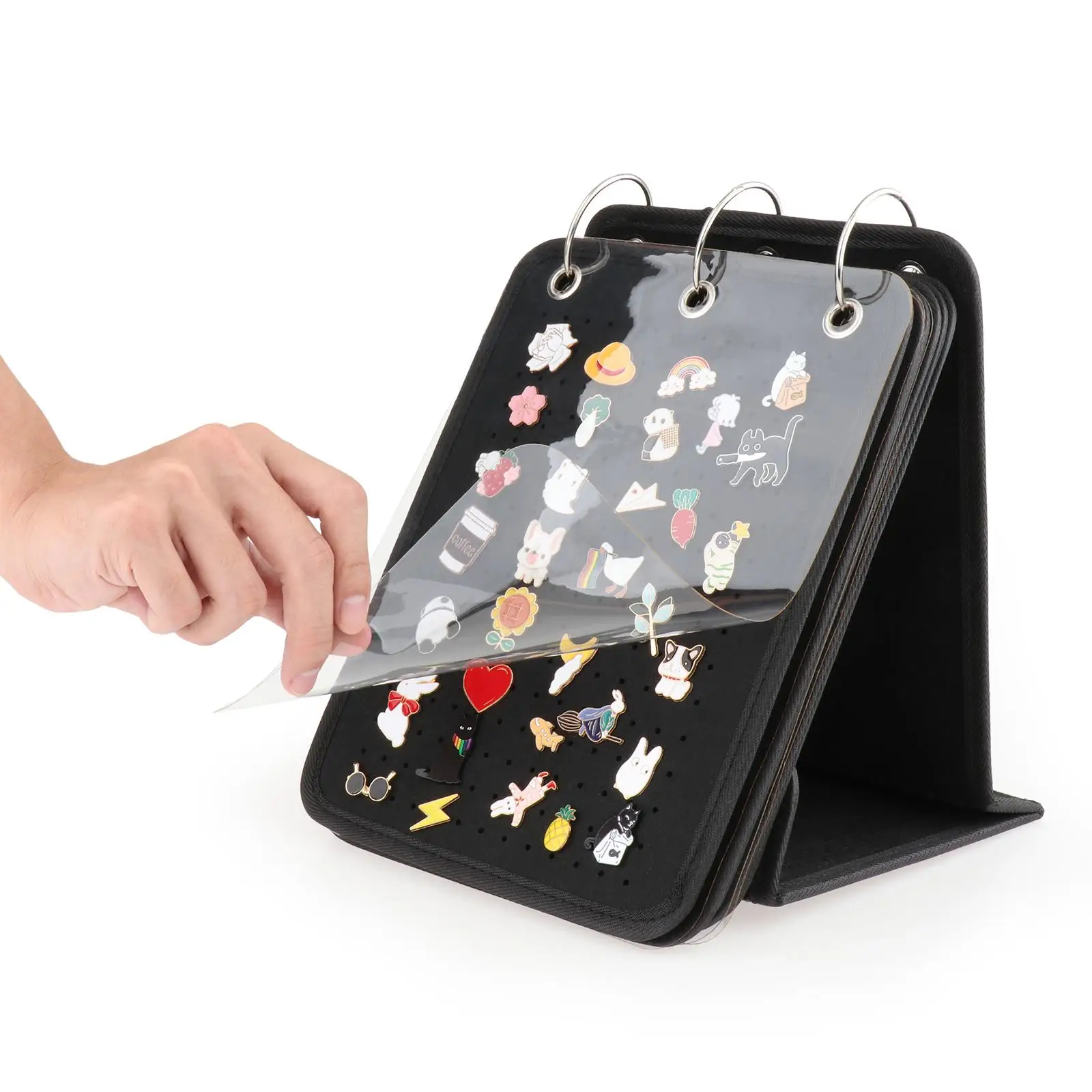 Brooch Pin Storage Organizer Trading Pin Book Durable Felt Display Stand  for Countertop Home Tabletop Jewelry Accessories Ladies - AliExpress