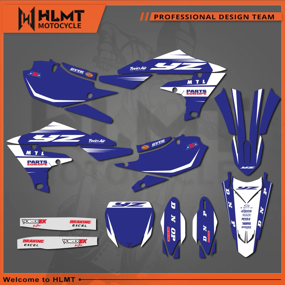 Наклейки для графики мотоцикла HLMT, наклейки для Yamaha YZ450F YZF450 2018- 2021 2022 YZ250F YZF250 2019 2020 2021 2022 2023