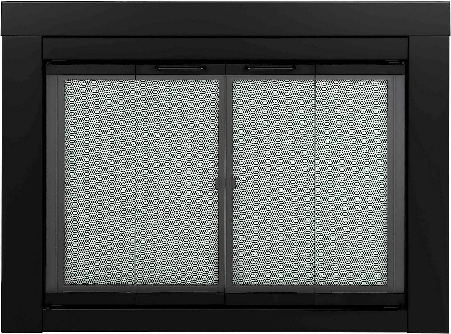 

Hearth AT-1002 Ascot Fireplace Glass Door, Black, Large Electric fireplace for living room