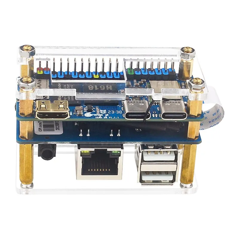 Orange Pi Case Orange Pi Zero 2W Acrylic Case Protective Shell for Orange Pi Zero 2 W and Expansion Board
