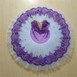 Professional Ballet Tutu Girls  Purple  Platter Pancake Tutu Ballerina Party Dress Adult Women Child Kids Ballet Dance Costume