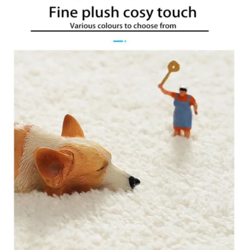 Faux-Tiger-Bereichsteppich, unregelmäßige Form, flauschige und weiche, rutschfeste, waschbare Teppiche für Wohnzimmer, Lesereich, Heimdekoration – Detail 4