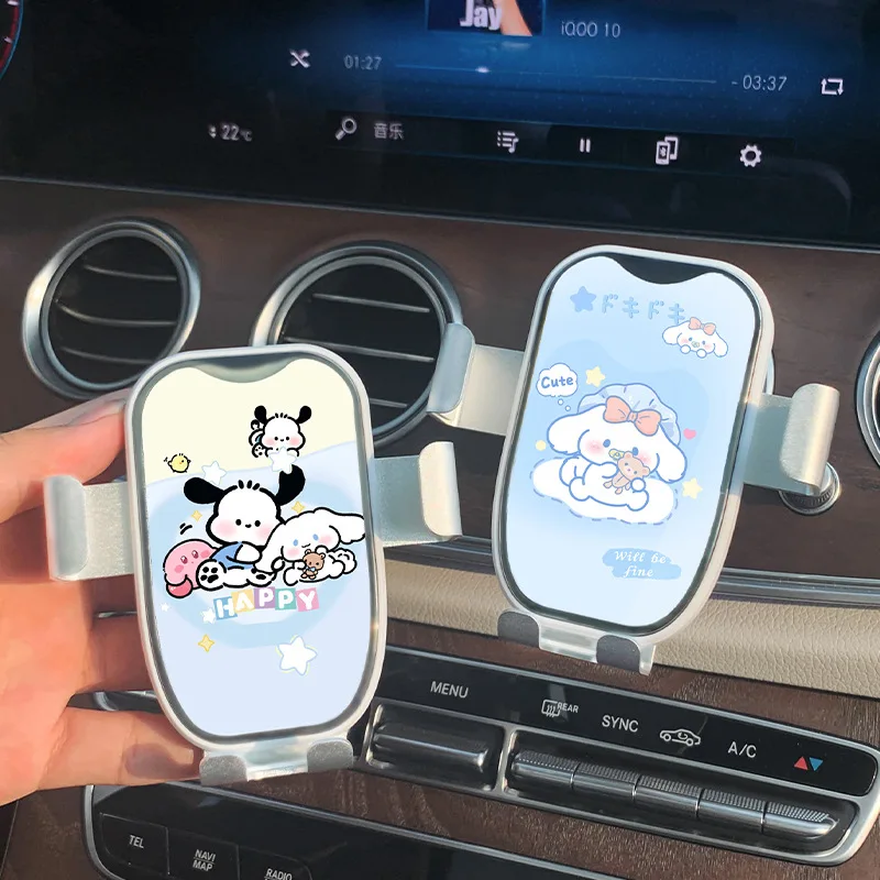 

Sanrio Kuromi Cinnamoroll Pachacco Car Phone Holder Cute Creative Car Navigation Universal Holder Decoration Accessories Gifts