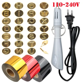 Leather Hot Stamping Tool Kit – EU Plug Heat Transfer Applicator for DIY Leather Crafts 1