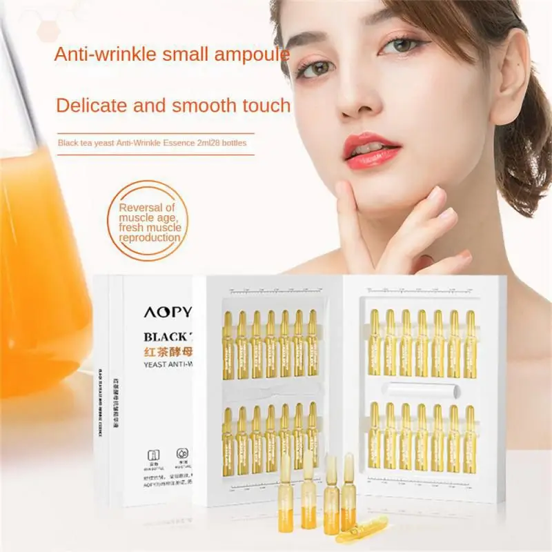 

28~84Pcs Black Tea Yeast Ferment Essence Moisturizing Firming Niacinamide Ampoule Face Serum Sets Anti-Wrinkle Skin Care Product