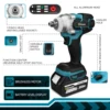 520N.M Brushless Electric Impact Wrench Cordless Electric Wrench 1/2 inch Screwdriver Socket Power Tools for Makita 18V Battery 3