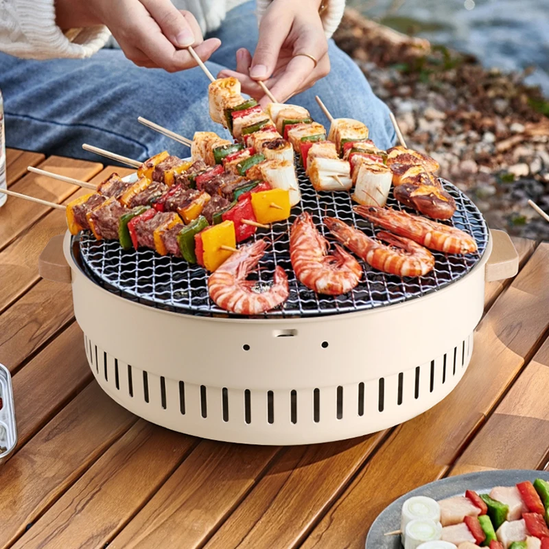 Barbecue Grill Suitable Home Outdoor Courtyard Camping Charcoal BBQ Stove Grills Mesh Portable Smokeless Barbecue Grill Pan barbecue grill barbecue stove barbecue charcoal stove