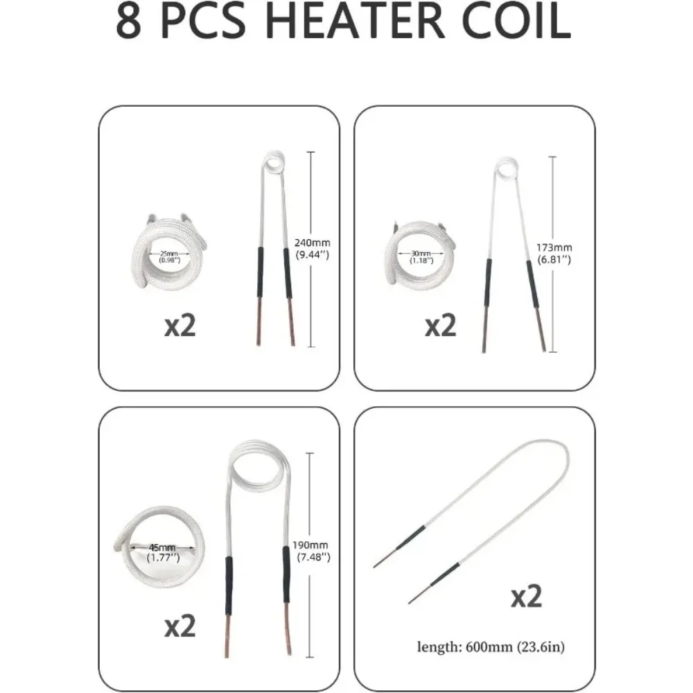 Flameless Heat Induction Tool, 1000W 110V Magnetic Induction Heater Kit with 8 Coils, Handheld Rusty Screw Removing Tool 4