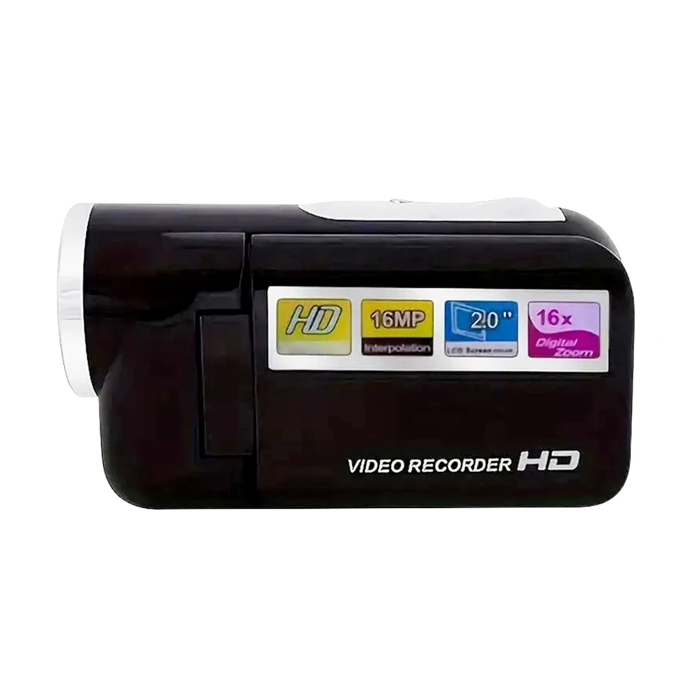 Mini videocamera DV 1080P Vlogging fotocamera portatile 16MP fotocamera digitale per bambini schermo a colori TFT da 2.0 pollici Flash LED integrato 32GB - immagine 5