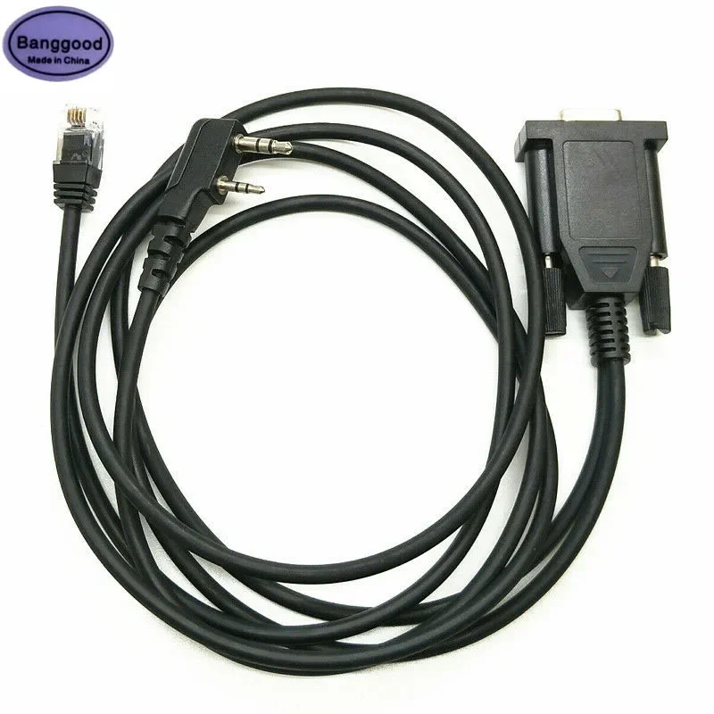 2 in 1 RS232 Port Programming Cable for Kenwood KPG-4 KPG4 KPG-22 KPG22 Baofeng UV-5R TK-3207 TK-2207 Retevis H777 Walkie Talkie