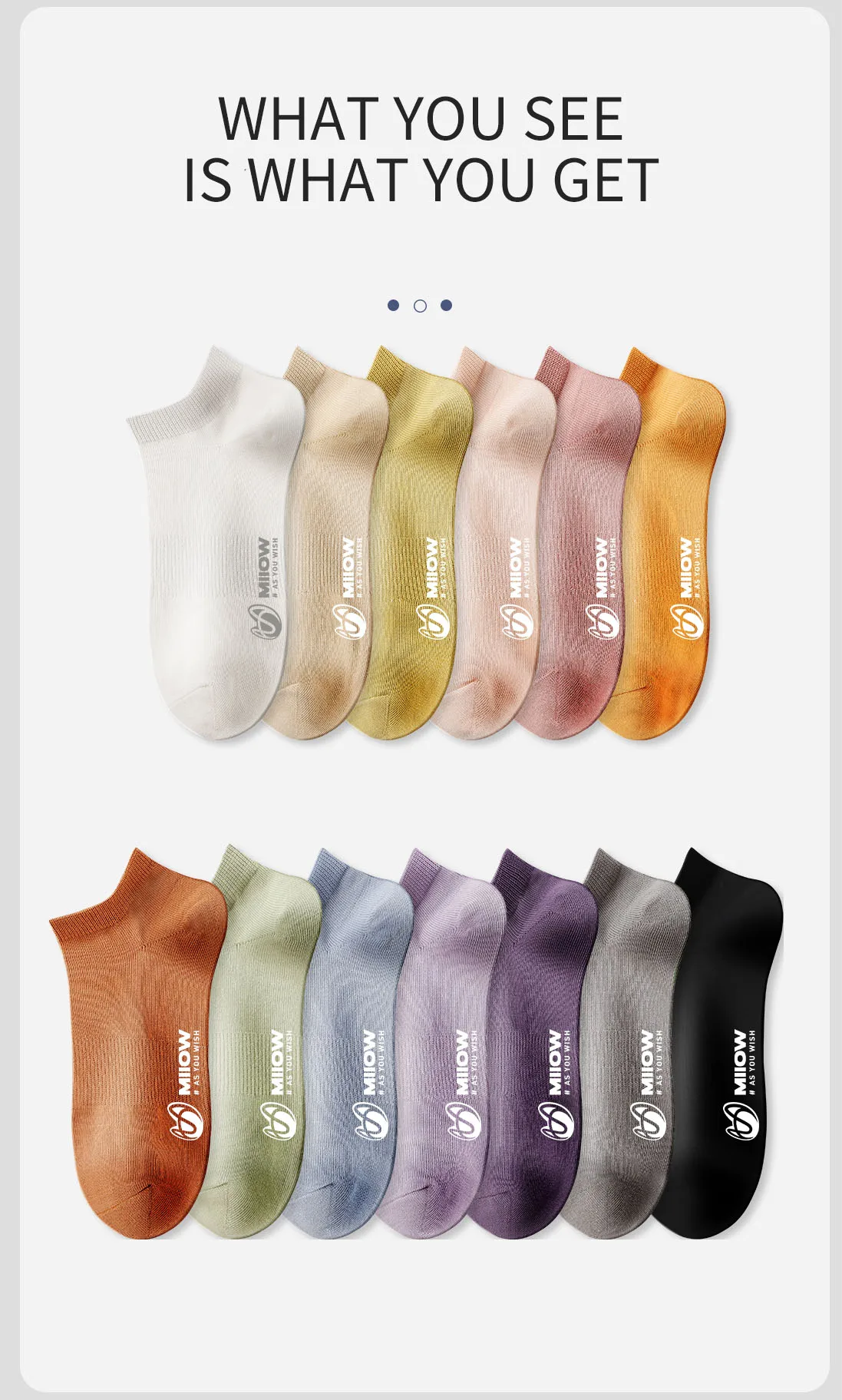 MIIOW 5 Pair Simple Women Socks Breathable Leisure Boat Sock Solid Color Socks Comfortable Cotton Deodorant Socks Anti-wear Feet 77 S9302f53c729c462abbf0f5aaf154d0b1Y