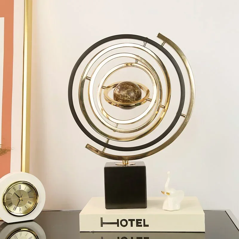 

European Metal Globe Decoration Model Room Living Room Home Decoration Study Office Decoration Desktop Furnishings