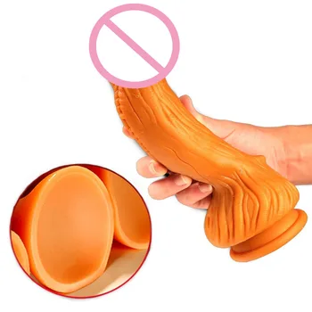 Soft Super Big Realistic Dildo with Balls Masturbation Stimulator Huge Anal Dildos Flexible Adult Sex Toys Suction Cup Big Dick 5