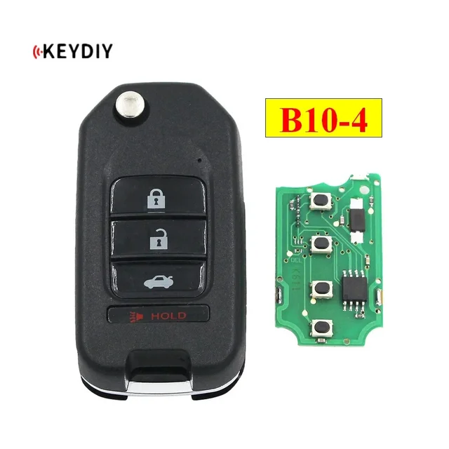 5 ชิ้น/ล็อต สำหรับรีโมทรถยนต์ KEYDIY NB10-4 KD รีโมทอเนกประสงค์ 4 ปุ่ม รุ่น NB สำหรับ Honda Style สำหรับ KD900/KD-X2 KD MINI 2