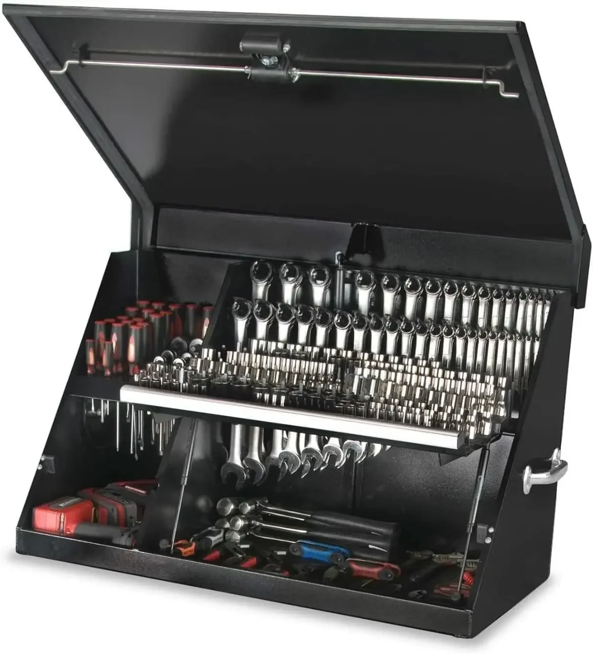 XL450B 36-Inch Portable TRIANGLE Toolbox  Multi-Tier Design  16-Gauge Construction and Metric Tool Chest  Weather-Resistant 3