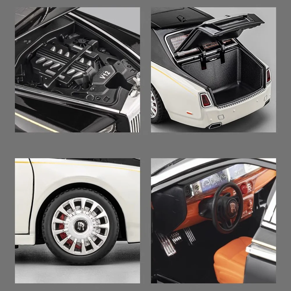 1:18 Rolls-Royce Phantom Car Toy Model Alloy Diecast Metal Cars With Sound And Light Pull Back Function 22 1:18 Rolls-Royce Phantom Car Toy Model Alloy Diecast Metal Cars With Sound And Light Pull Back Function