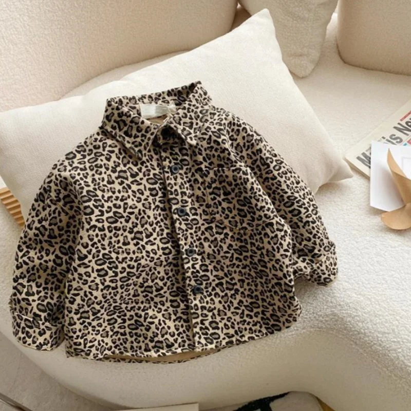 Boys Baby's Kids Blouse Coat Jacket Outwear Cotton 2024 Leopard Spring Autumn Shirts Outwear High Quality Children's Clothing