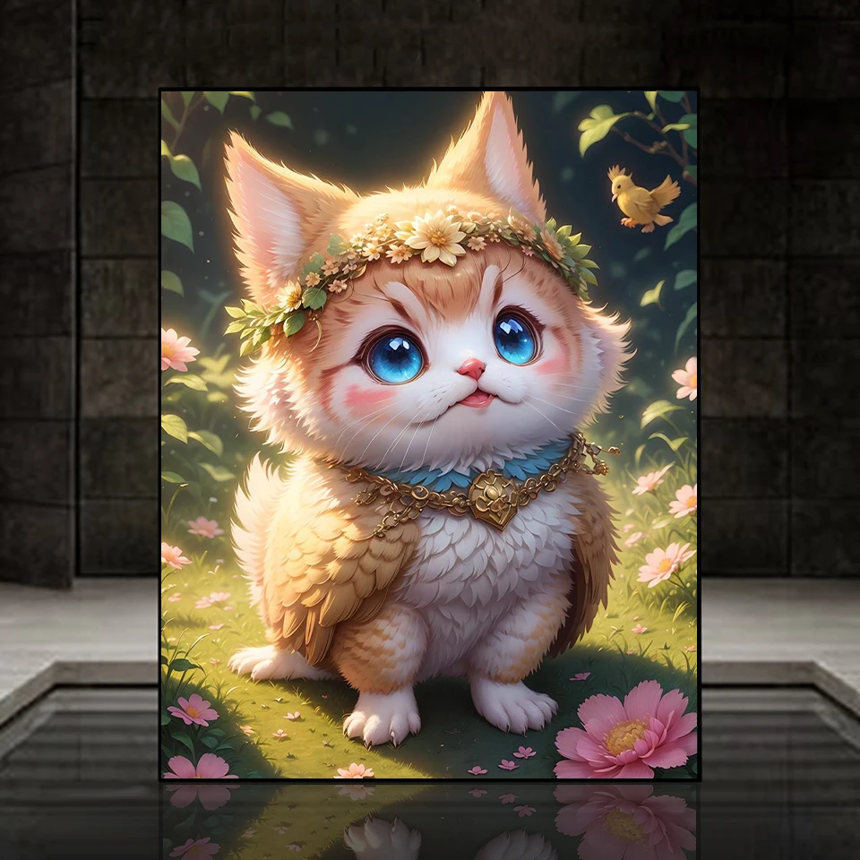 Diamond Painting Cute Cat  5d Diamond Painting Cute Cat - Diamond