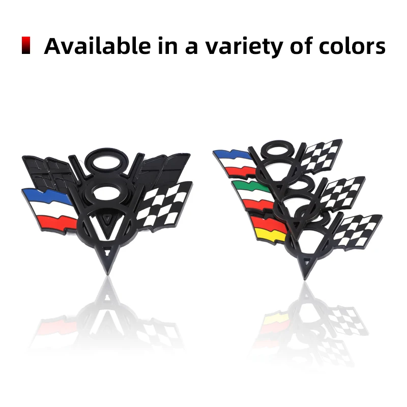 V8 Emblem Badge Decal Car Stickers For Usa Uk France Germany Italy Bmw Audi Ford Focus Honda Toyota Suzuki Skoda Kia Lexus Volvo