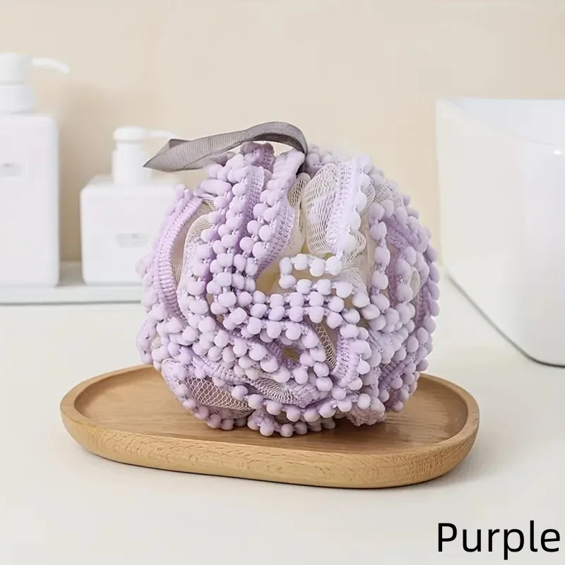 Description Picture 5 of itemSoft Mesh Bath Sponge Balls Skin Cleaning Brush Shower Puff Body Cleaner Exfoliating Scrubbers Bath Flower Bathing Accessories