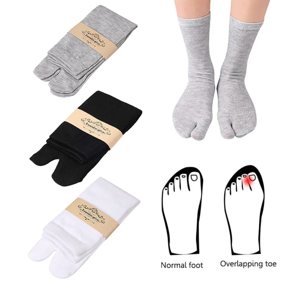 Sports Socks Japanese Tabi Toe Socks Men Women Sweaty Deodorant Breathable Separate Kimono Flip FlopTwo Toe Separation Sock Sandal Split Sock
