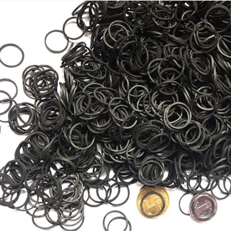 1000 Pcs Mini Rubber Bands,Soft Elastic Bands,Tiny Black Rubber Bands for  Home Office Use, 06*0.9 mm